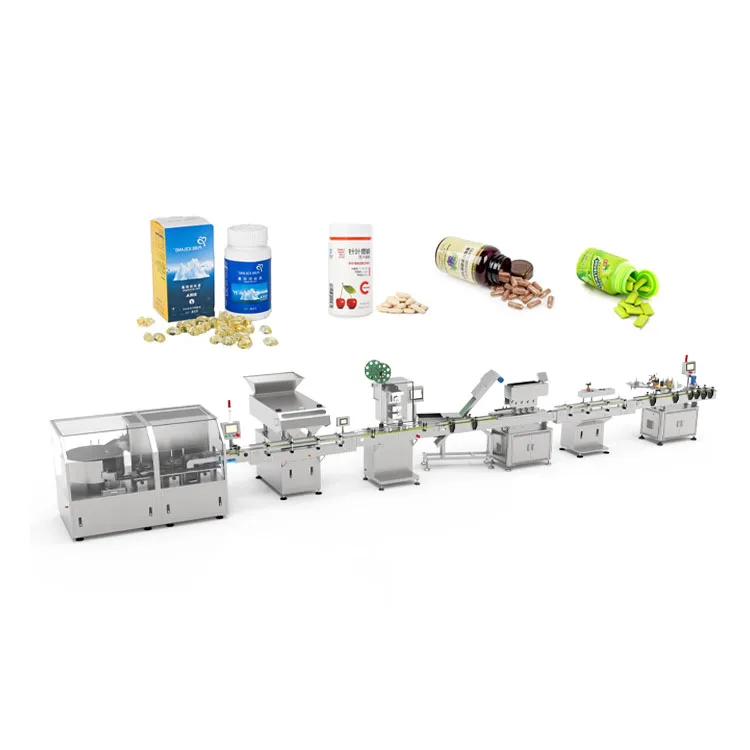 High Speed Fully Automatic pill Tablet Capsule Candy Gum Counting Machine Counting Bottling Packing Production Line