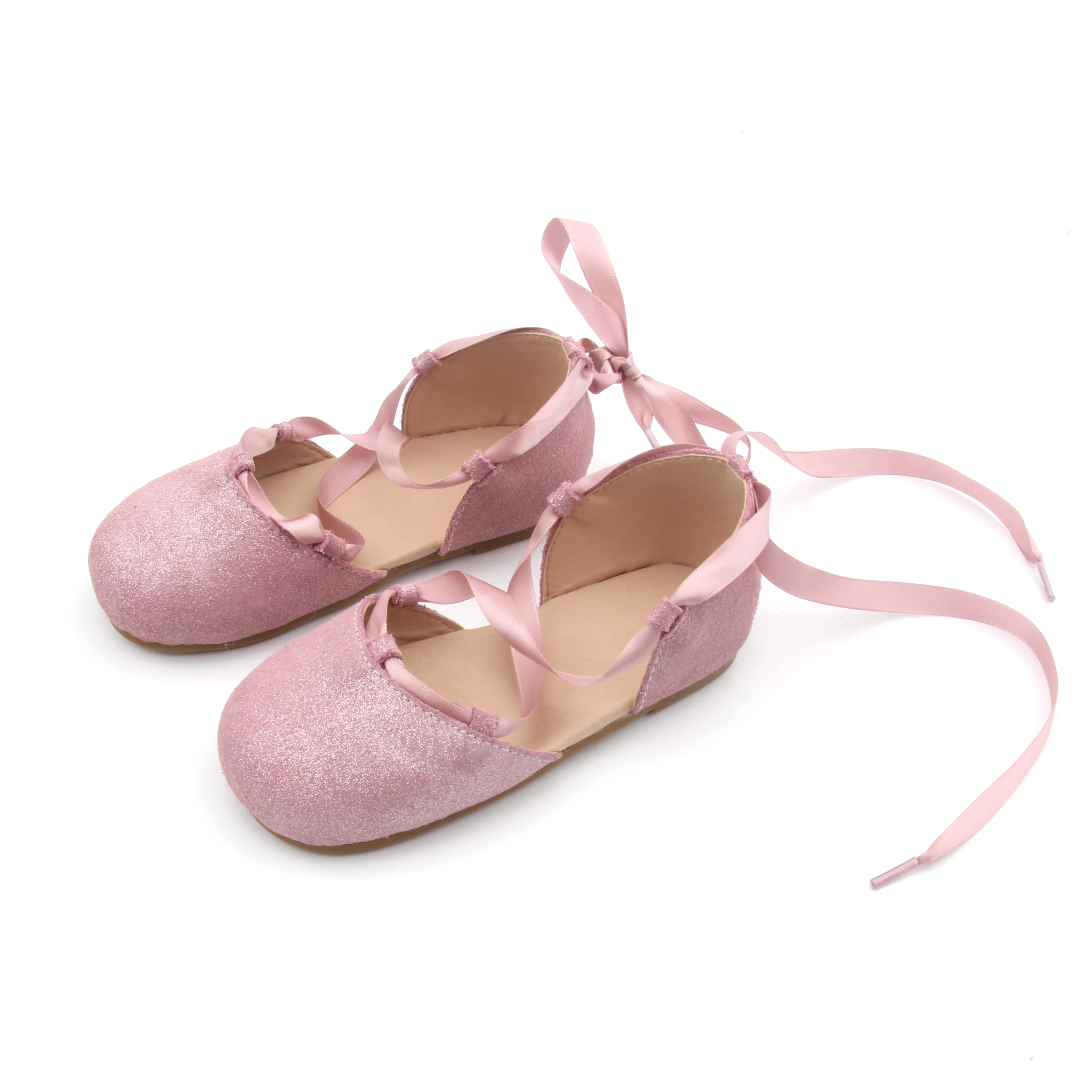  Glitter Leather Girls Kids Ballet Dancing Shoes Children