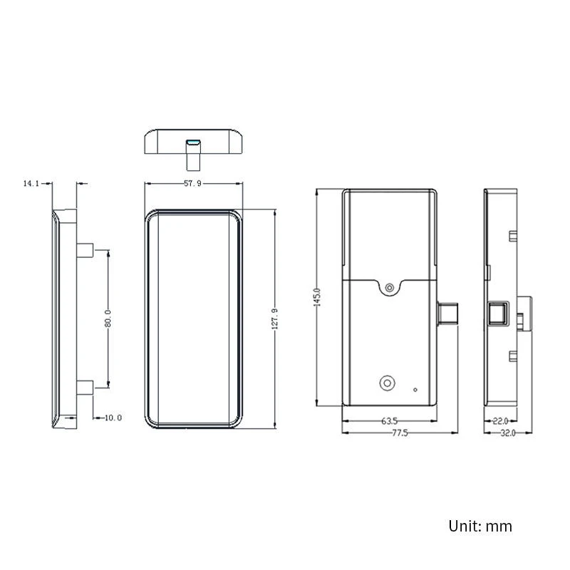 RFID digital keyless smart code remote ttlock app keypad password drawer locker furniture cabinet door locks