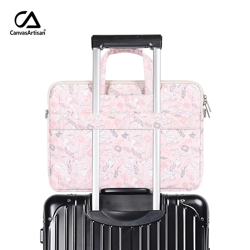 Customize Pattern And Logos Custom Laptop Bag Waterproof PU Leather Laptop Sleeve Multipurpose Laptop Briefcase