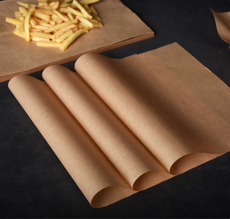  Custom White Unbleached Grease Proof Silicon Oil Baking Paper Non Stick Precut Disposable Parchment Packaging