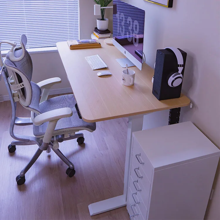 Study Room Furniture table White Or Black 3 Stages Electric Legs Height Adjustable standing  desk Sit To Stand  desk