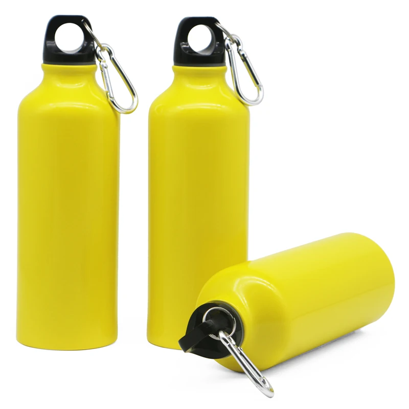 
Portable flat shape aluminum water drink flask thermos with stainless steel 