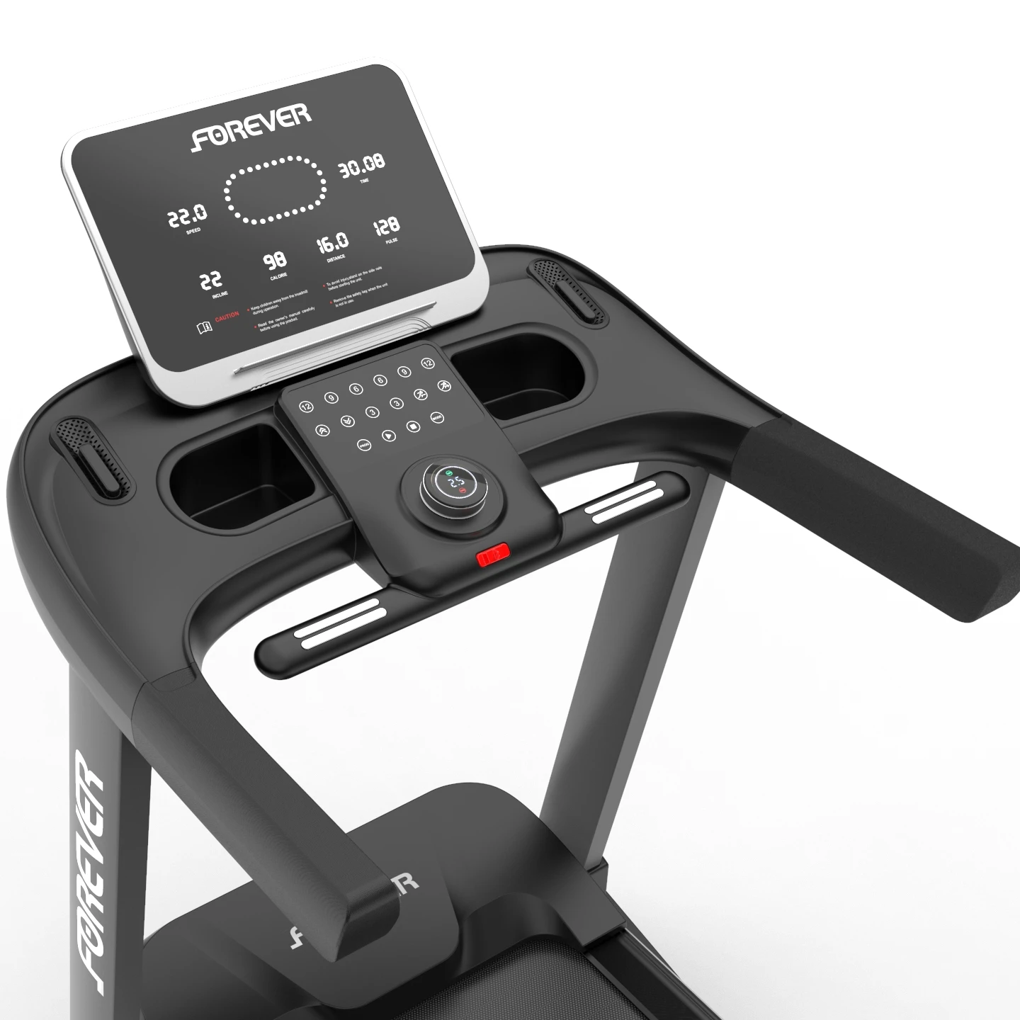 Commercial treadmill with AC motor