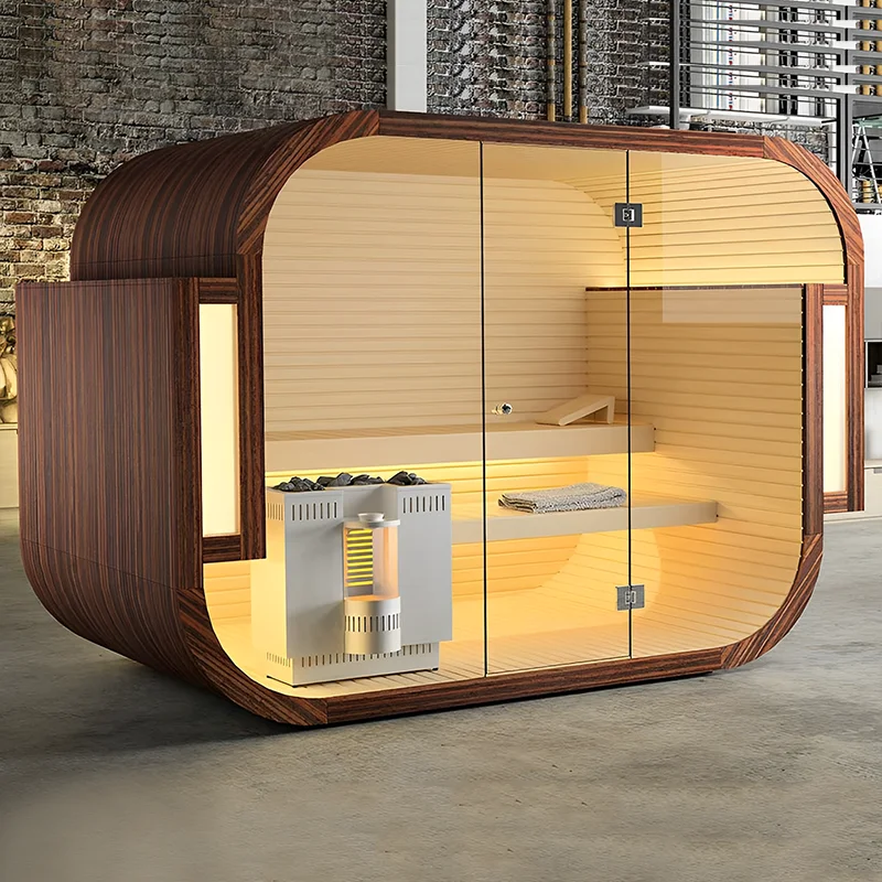 sauna room factory production sale outdoor cube steam wooden sauna room