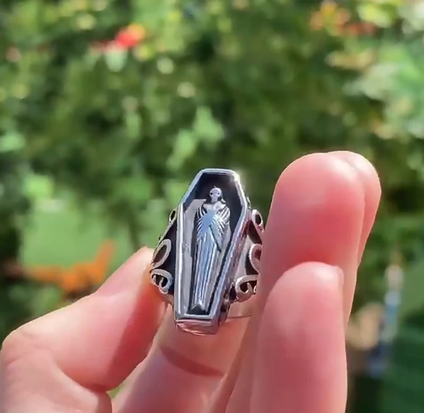 Hot Stainless Steel Ring Skull Collection Zombie Coffin Drip Rings for Men and Women