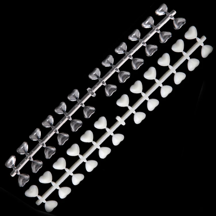 Nail art peach heart flat color card 24 color solid flat color swatch transparent display nail