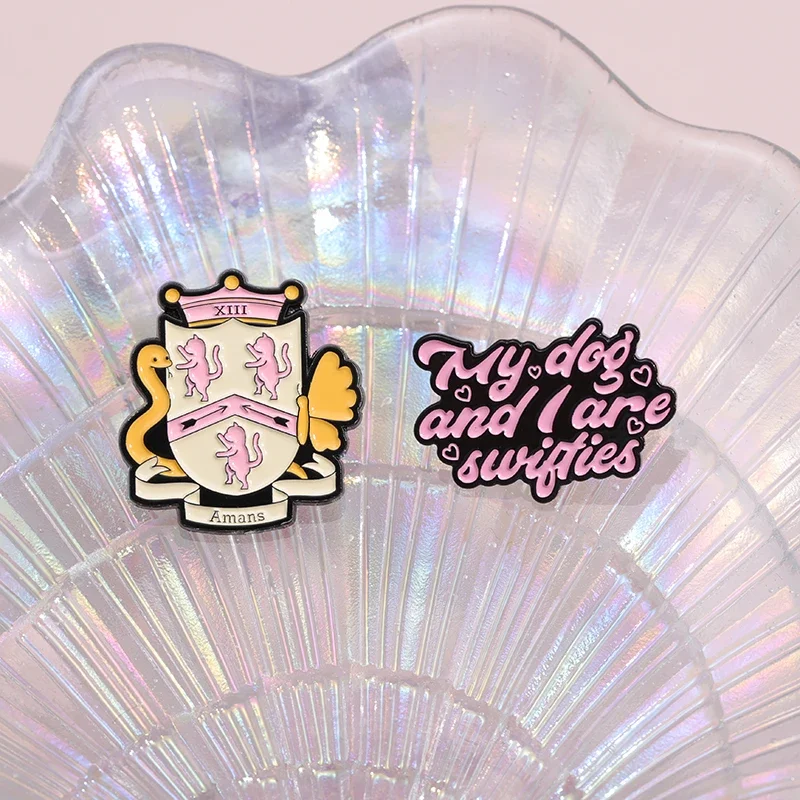 Pop Music Singer Creative Enamel Pins Lyrical Lyrics In My Tortured Poet Brooch Collar Lapel Badge Accessory Gift for Fan Friend