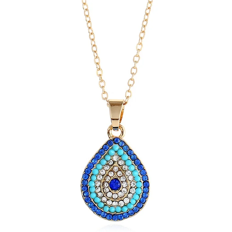MOT2019005 Moyamiya Turkish Blue Eye Ojo Turko Bisuteria Jewelry Bracelets Earring Necklace Jewelry Set CZ Zirconia Evil Eye