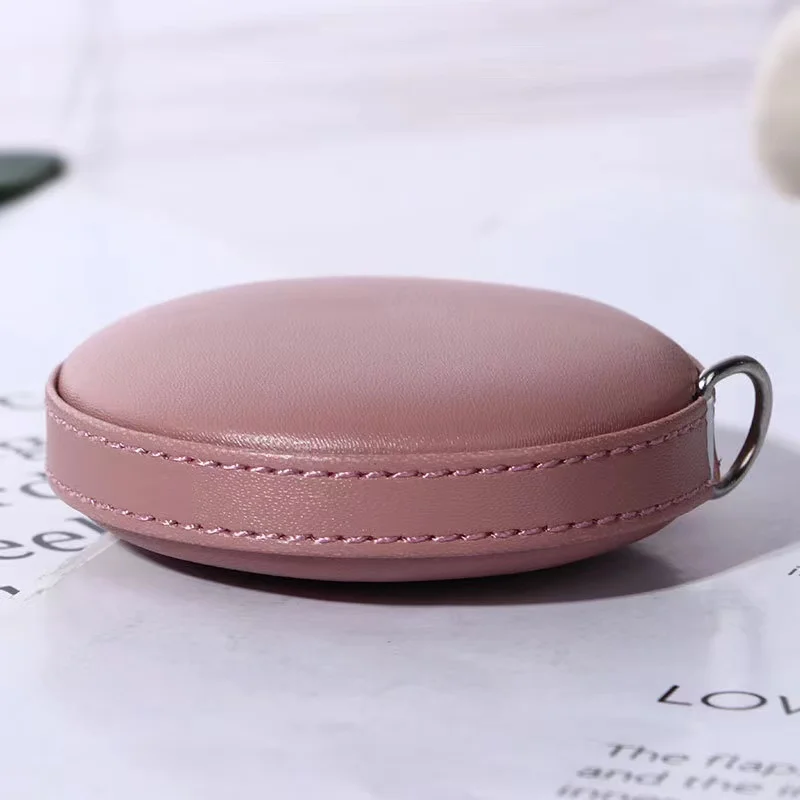 Wholesale Custom Printed Logo Tape Measure Leather Retractable Small Mini Tape Measure Keychain for Promotional Gift