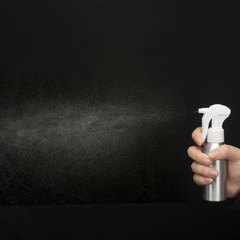 50ml 100ml 120ml 150ml 250ml Sliver Cosmetics Liquid aluminum bottle empty press little mouse detergent spray bottle