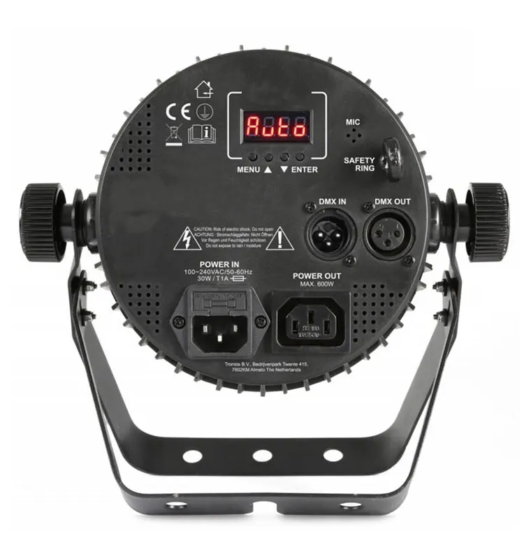 7x8W Small Dj Equipment DMX Rgbaw Rgbw Colorful Light Disco Flat Par LED