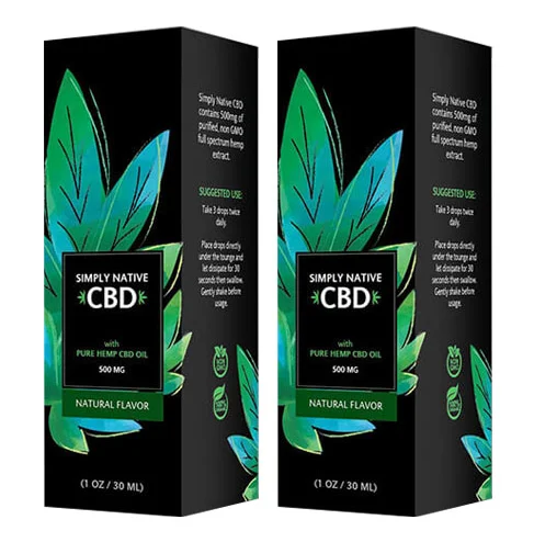custom wholesale low moq full color printed CBD hemp oil packaging box