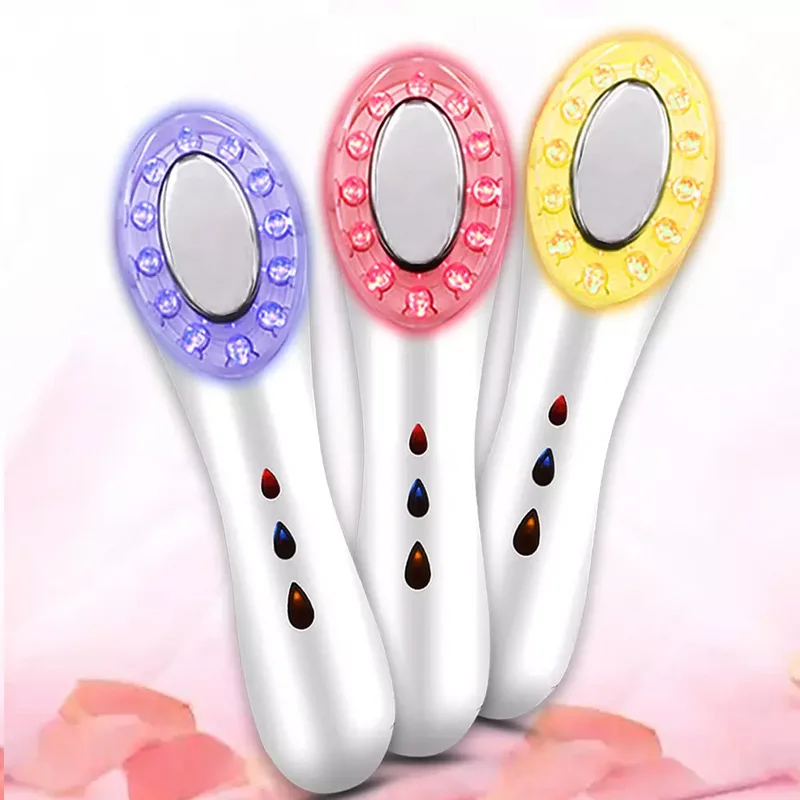 Home Use Wireless Photon Skin Multifunctional Massager Skin Tightening Ems RF Anti Aging red led light therapy facial device