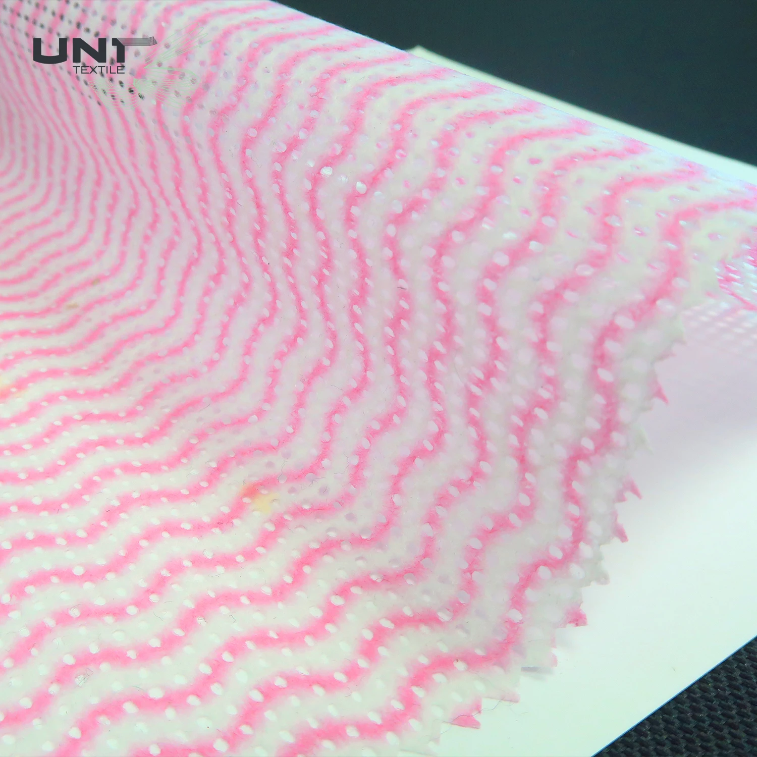 Good Hydrophilicity for Cleaning Kitchen Spunlace Non Woven Fabric High Quality Wavy Pattern Lazy Rag Rolls