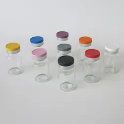 Hot 10ML Clear Injection Vial  Medicine Glass Bottle With Different Color Flip Off Cap Serum Bottle