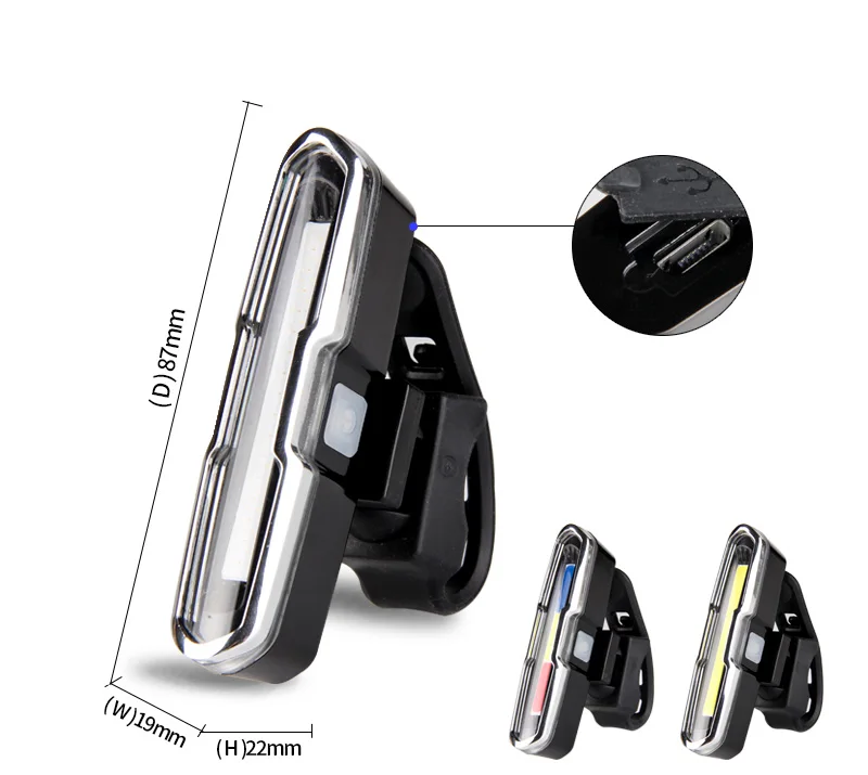 Wholesale USB Rechargeable Bike Light Front and Back Safety Bicycle LED Headlight & Rear Tail Light Bike Lights Easy to Install