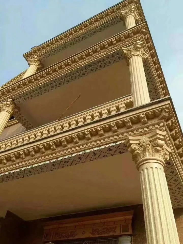 Building External Wall Decoration Cement Cast In Place Concrete Eaves Line Plastic Molds for Durable ABS Cornice Line Molds