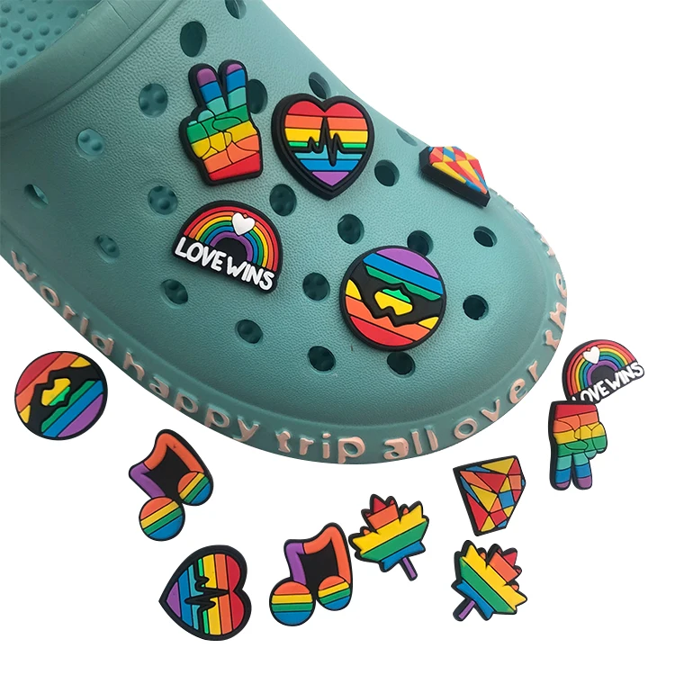 2024PVC shoe charm super star shoe Buckle wholesale custom shoe Decorations accessories fit kids sandals wristlets gif