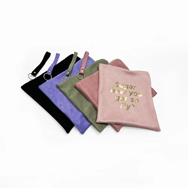 Hand Sling Pouch Yoga and Pilates Custom Gold Logo Microfiber Suede Travel Carrying Case A4 Yoga Mat Bag For Yoga Mat