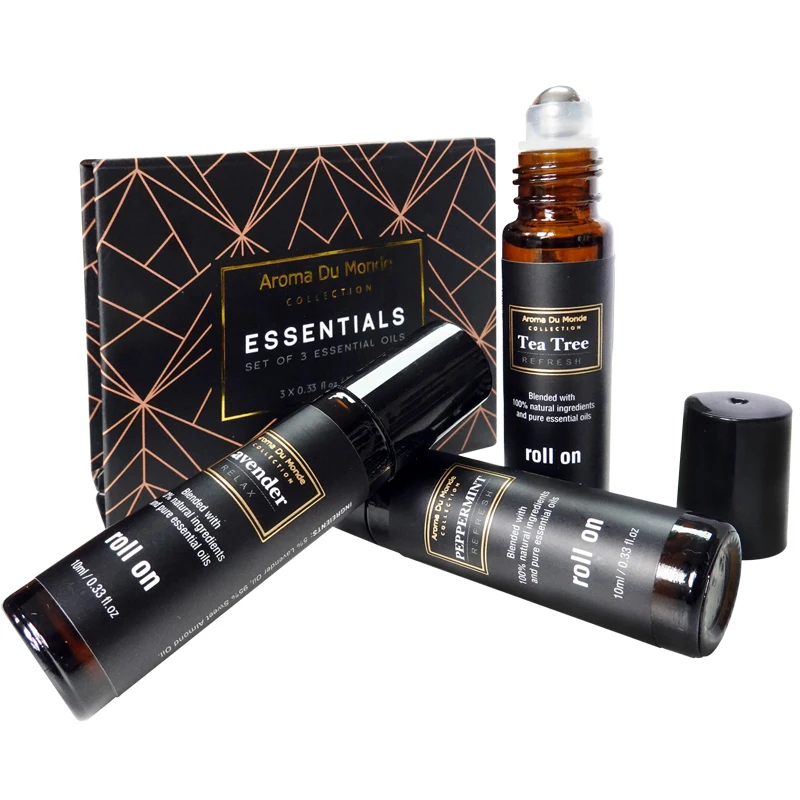 100% pure therapeutic grade Anxiety Relief pure essential oil blend roll-on nice design roll-on essential oil bottle