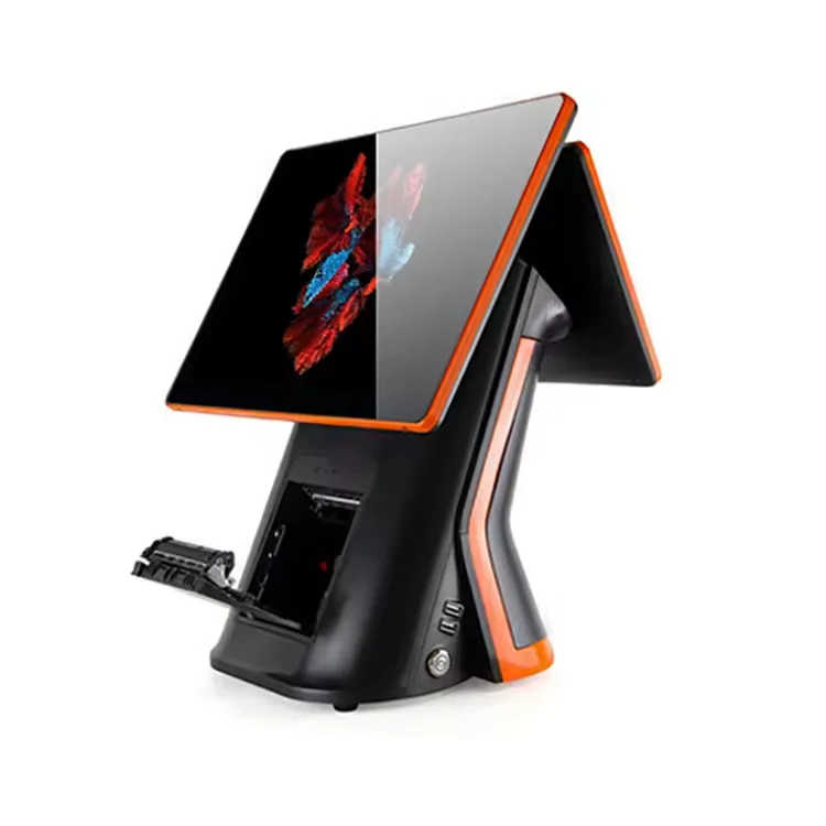 15.6' Cash Register Touch Screen Restaurant Terminal Payment Machine All in One Windows POS Systems with Inbuilt Printer