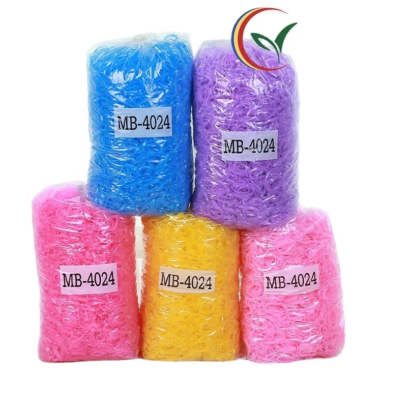 middle size mat light transparency color Elastic TPU Rubber Bands kids Hair Band 4024