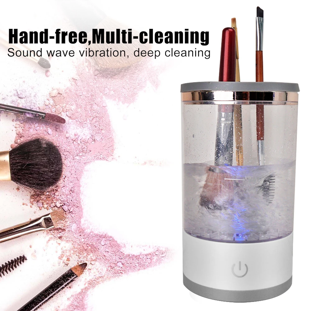 Rechargeable Portable Automatic Cosmetic Brushes Cleaner Spinner Washing Machine Dryer Electric Makeup Brush Cleaner Machine