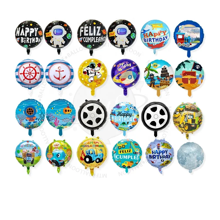 Wholesale Aluminum Film Mylar Cartoon Ballons Globos Kids Party Foil Helium Balloon Red Car Toy Balloon