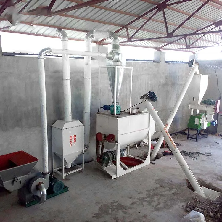 poultry feed production line chicken feed pellet making line equipment 1000 kg/h capacity for 10000 chickens farm use