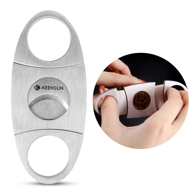 Лидер продаж индивидуальный логотип идеальный двойной нож для сигар аксессуары из нержавеющей стали