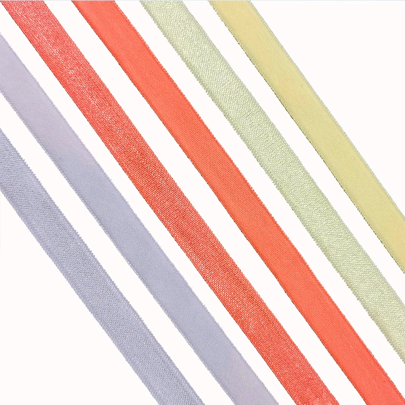 Shantou Factory Shiny Plain Elastic Good Quality Woven Nylon Bias Binding Tape Women Lingerie Waistband Not Folding Strap OEM