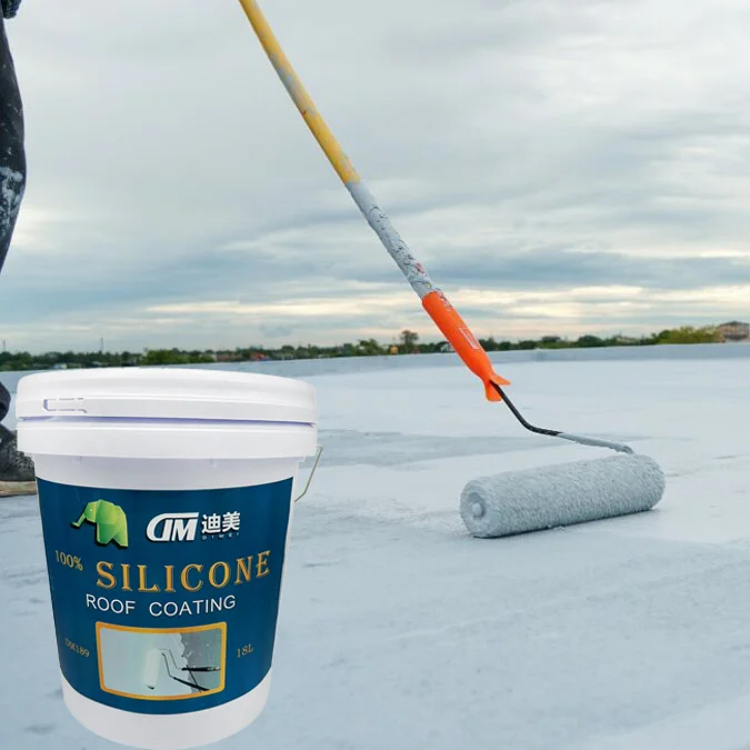 Silicone Rubber Waterproof Coating for Concrete Flat Roof Surface