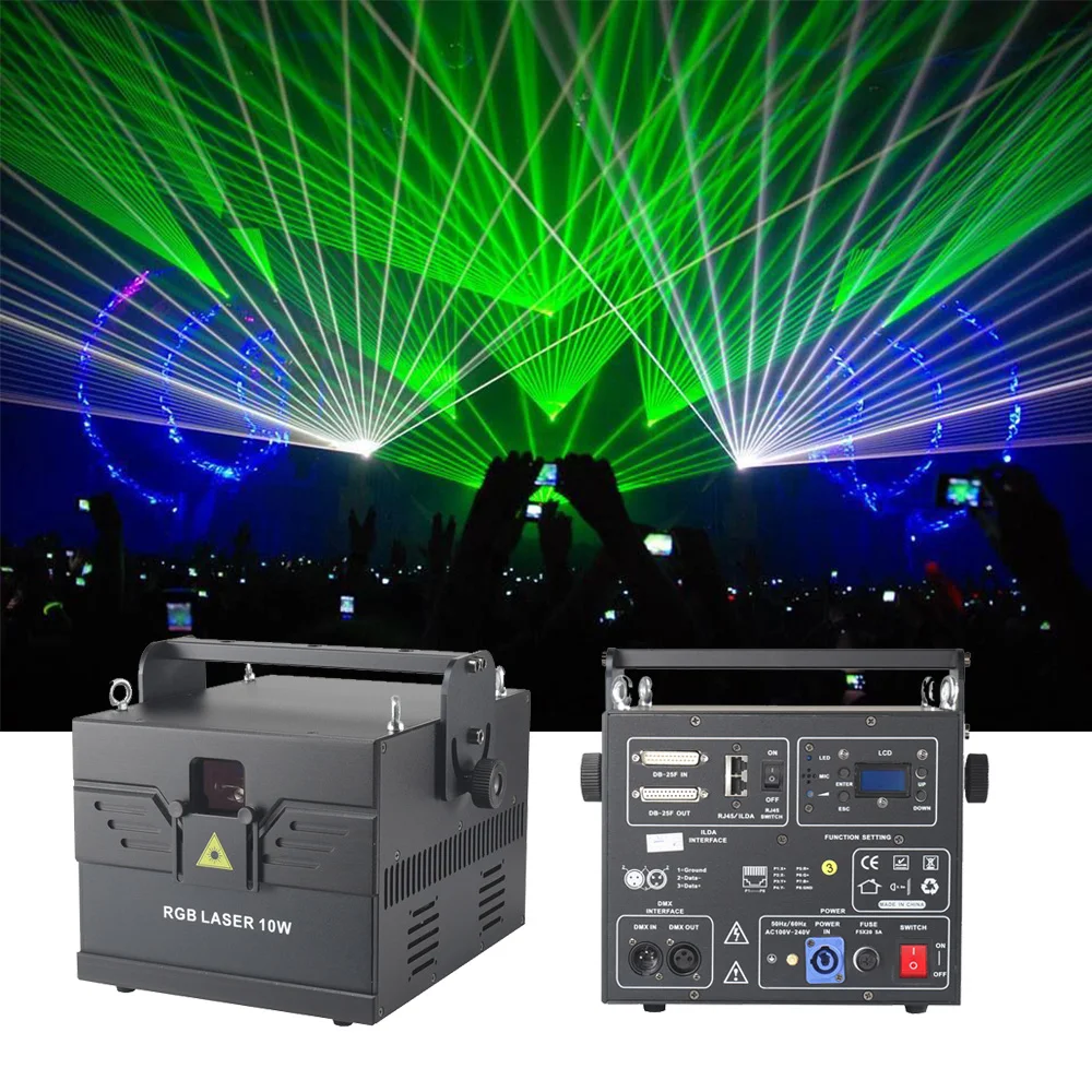 NF760 10W 15W 20W RGB Animation Laser Projector For party dj disco Club Show
