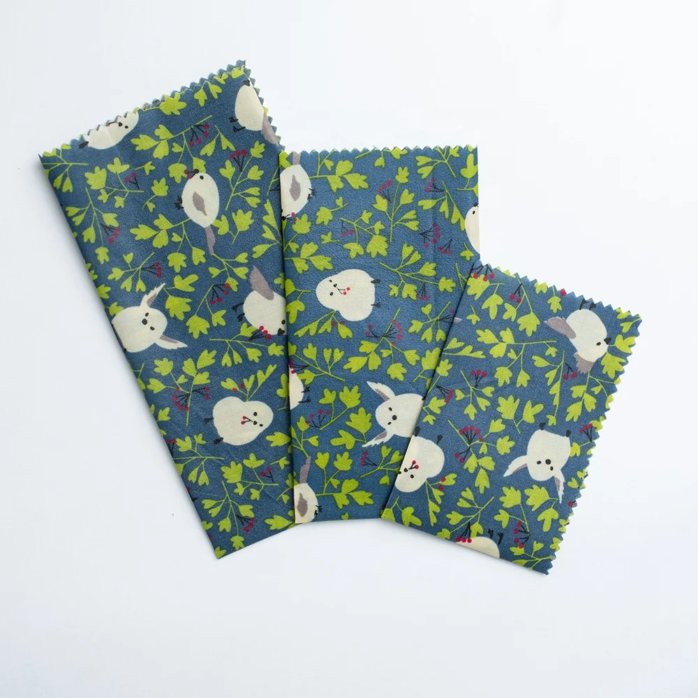 
Customize Food Wrap Food Grade Natural Organic Beeswax Food Wraps Paper Cloth Bee Wax Wrap Roll 