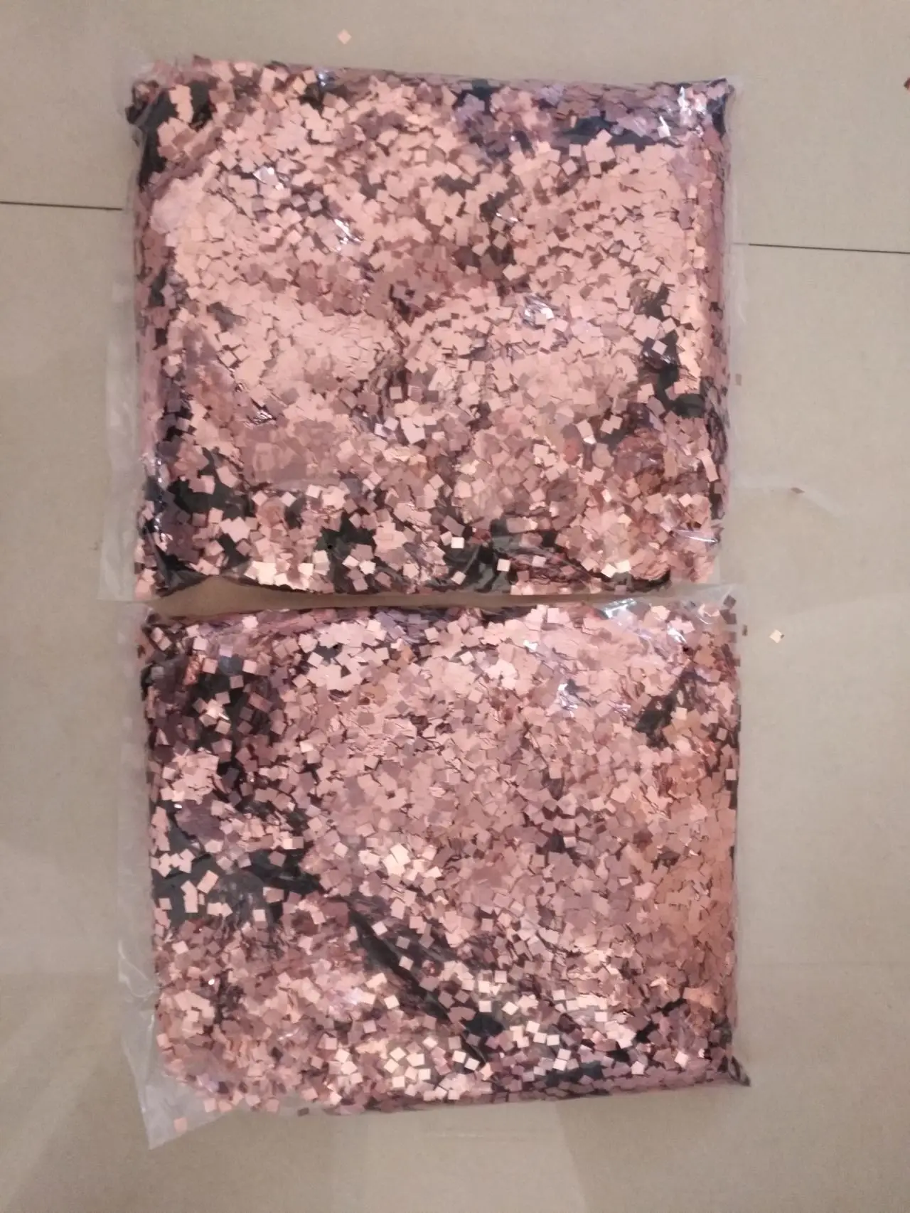 PVC PET gold metallic  Rectangle   foil Confetti for  Birthday Celebrations Confetti Cannon Poppers