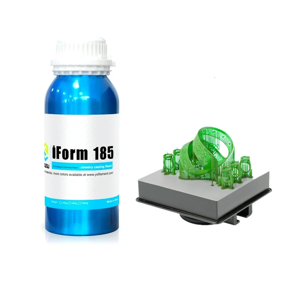 3d printed casting resin forJewelry 405nm for DLP 3d printer and LCD Jewelry casting  3d resin green wax