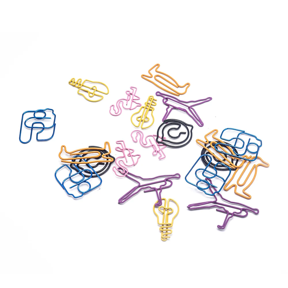 Офисные товары цветные скрепки 10 шт.