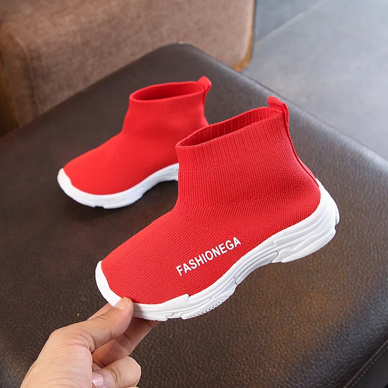 Fly Knitted Surface Eva Bottom Wholesale Kids Designer Shoes Casual Wear,Casual Shoes For Kids