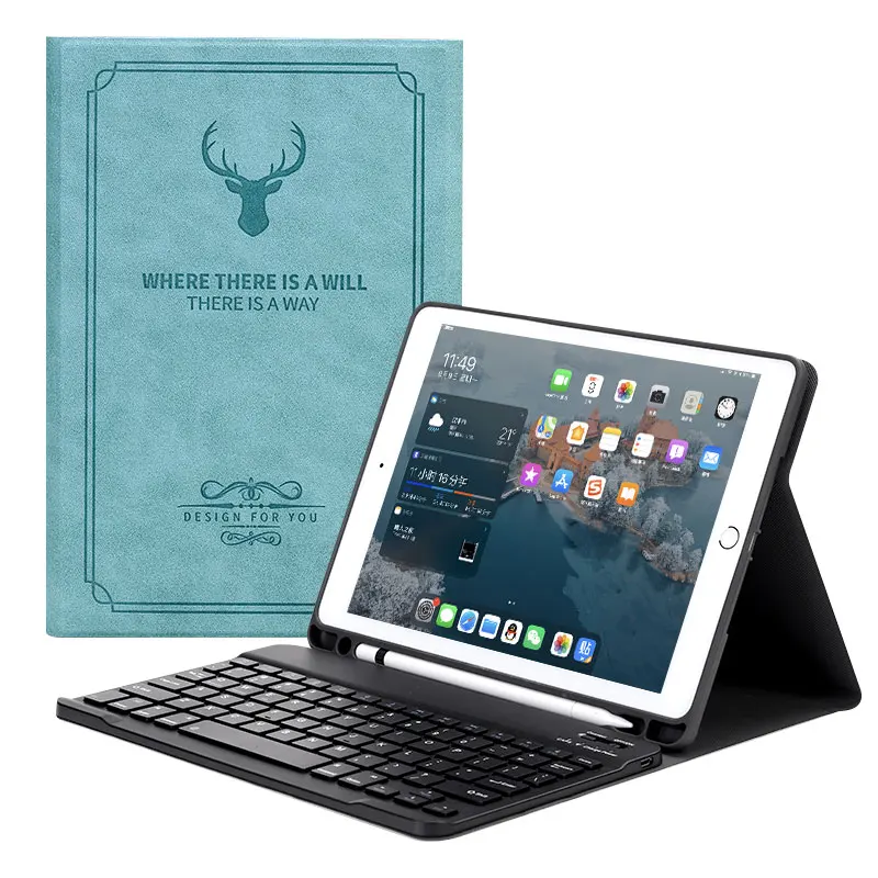 Arabic Pencil Case With Keyboard For Apple Ipad 9Th 5Th Gen Generation 10.9 10.2 Air A2301 360 2021 10.9Inch
