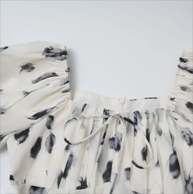 Casual Dresses Vestidos Modest Floral White Short Sleeve Brand Apparel Big Discount Ladies Elegant Summer Casual Dresses