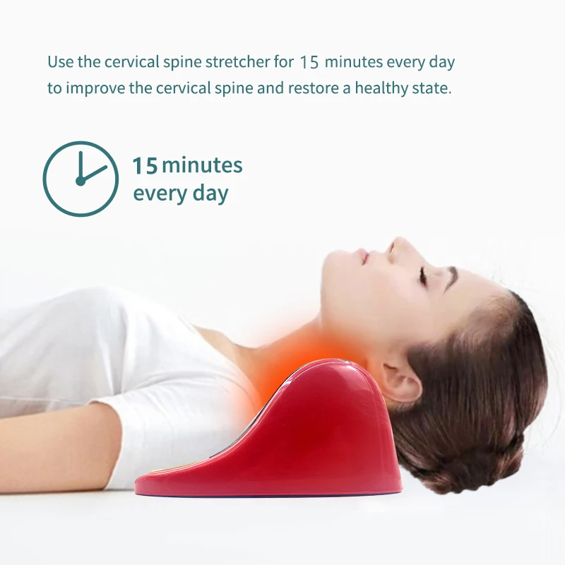 Customized Migraine Muscle Tension Relaxer Heated Therapy Cervical Neck Traction Pillow Massager for Neck and Shoulder