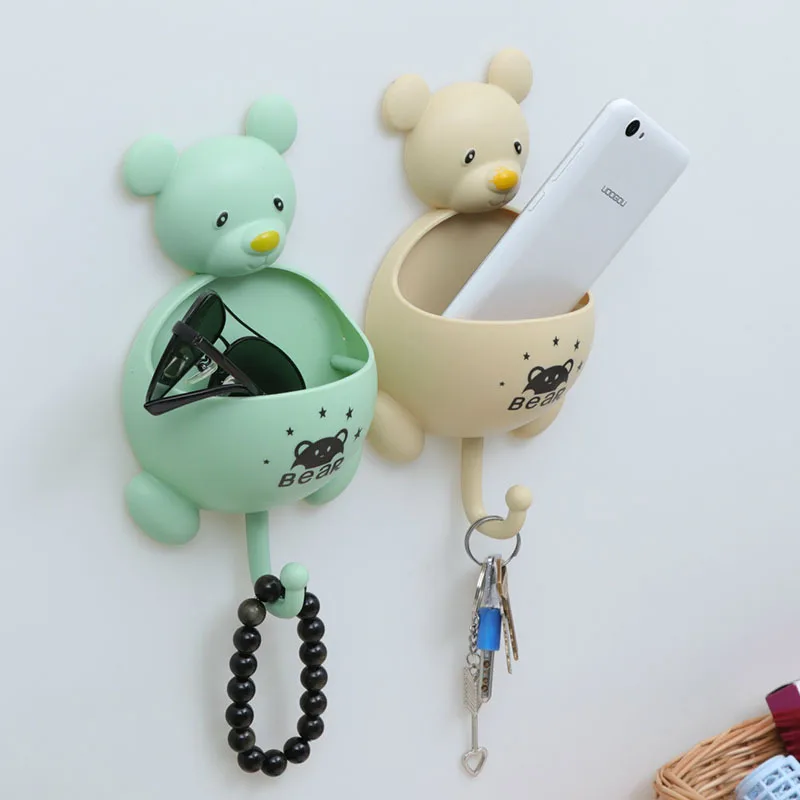 Высококачественные товары для дома в стиле мультяшного медведя настенный органайзер для хранения коробка полки