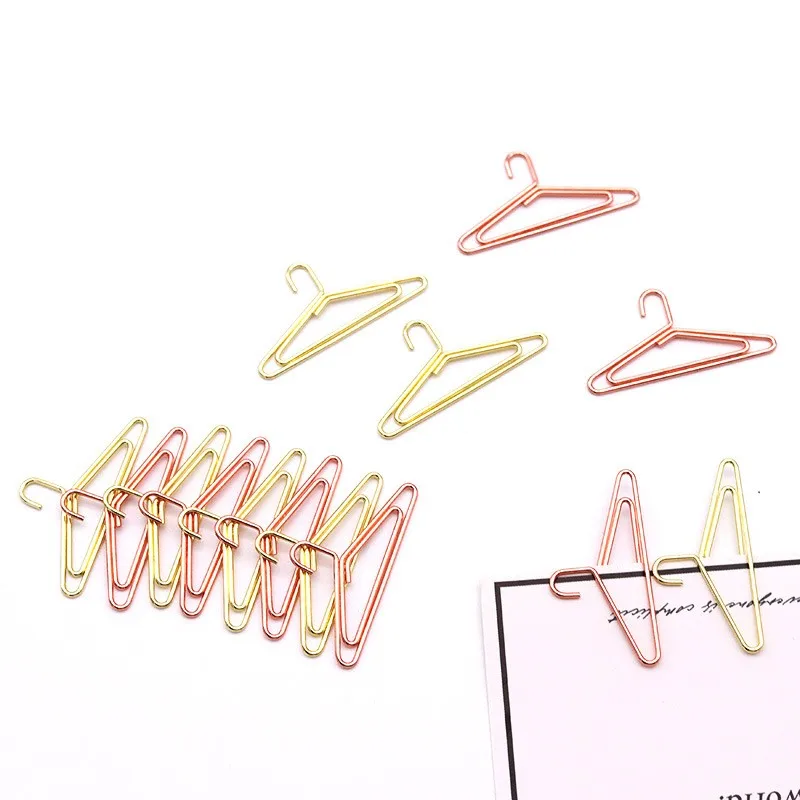 50 Piece Hanger Shape Paper Clips,Bookmark Clips for for Fun Office Supplies School Gifts Wedding Decoration