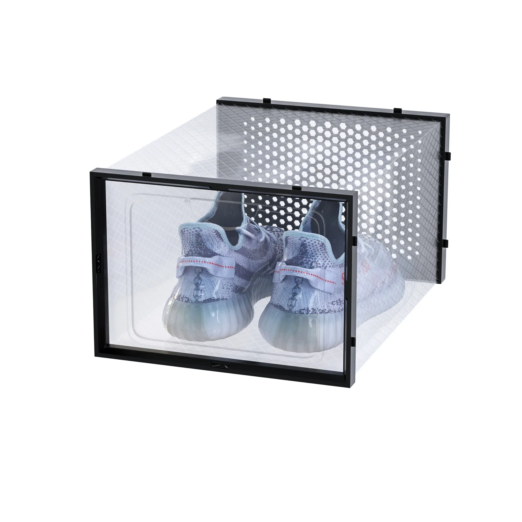 Factory Wholesale color transparent storage drop front PP soft plastic shoe organizer shoe boxes clear shoe storage boxes