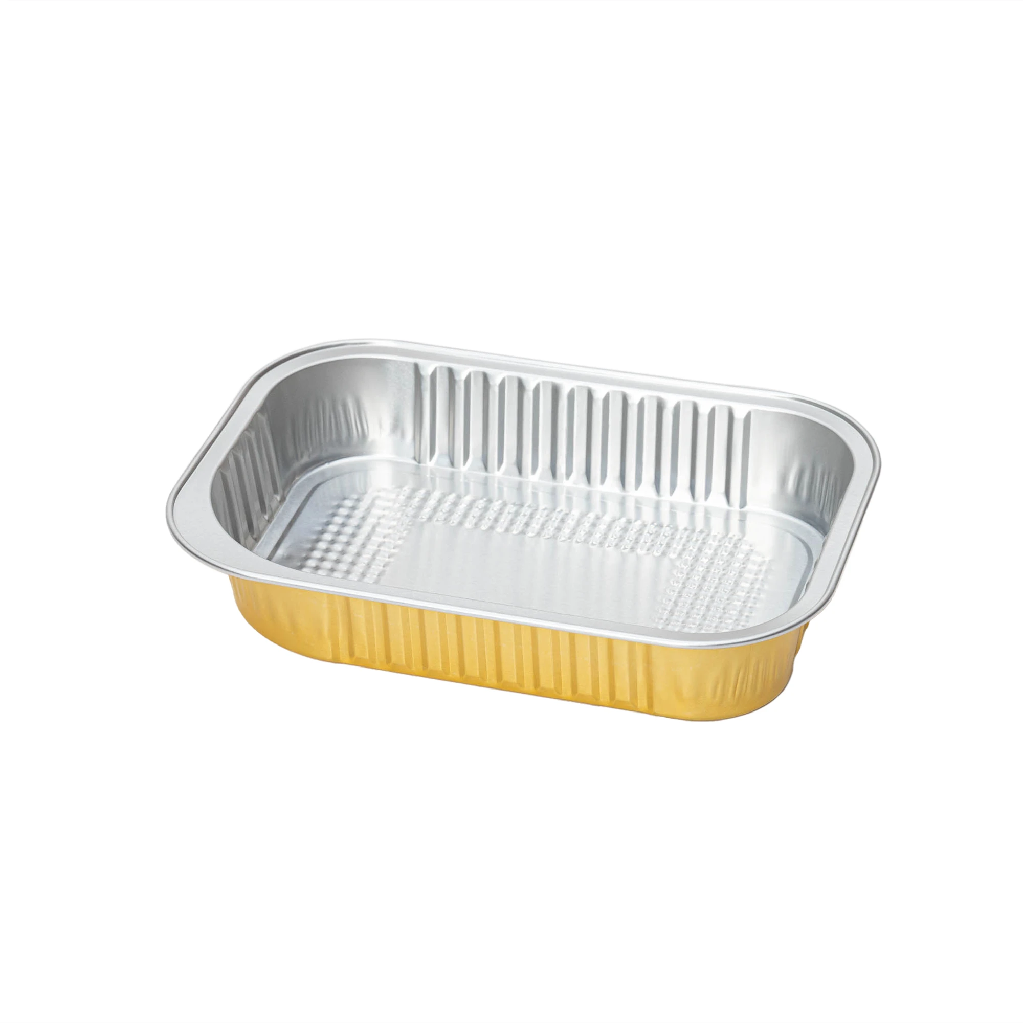 Barbecue Disposable Rectangular Aluminum Foil Lunch Box  Packing Lunch Tray With Sealing Lid
