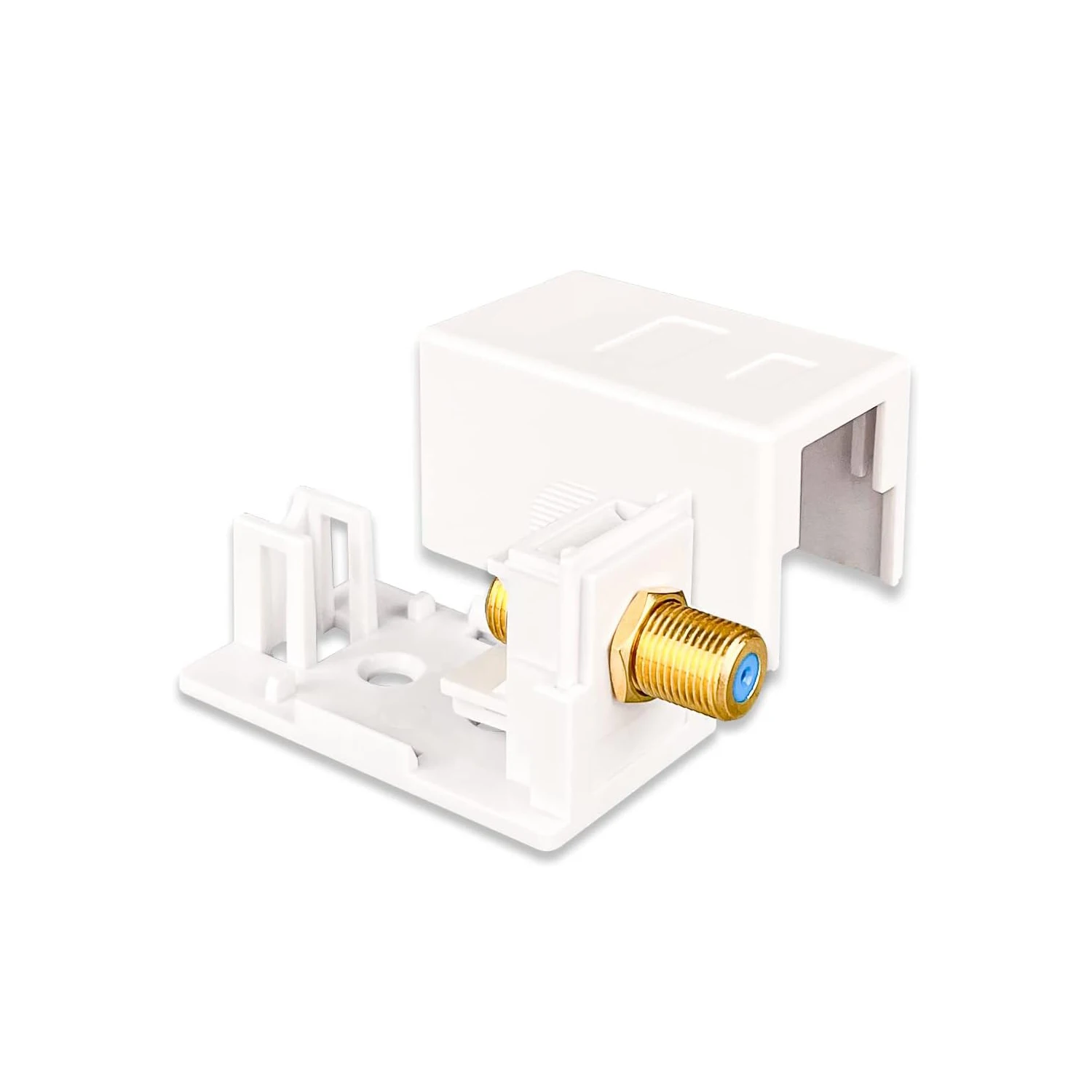 Gold Plated RG6 Coaxial Jack F-type Keystone Connector Coaxial Keystone Jack Insert for Home Theater Network Keystone Connectors