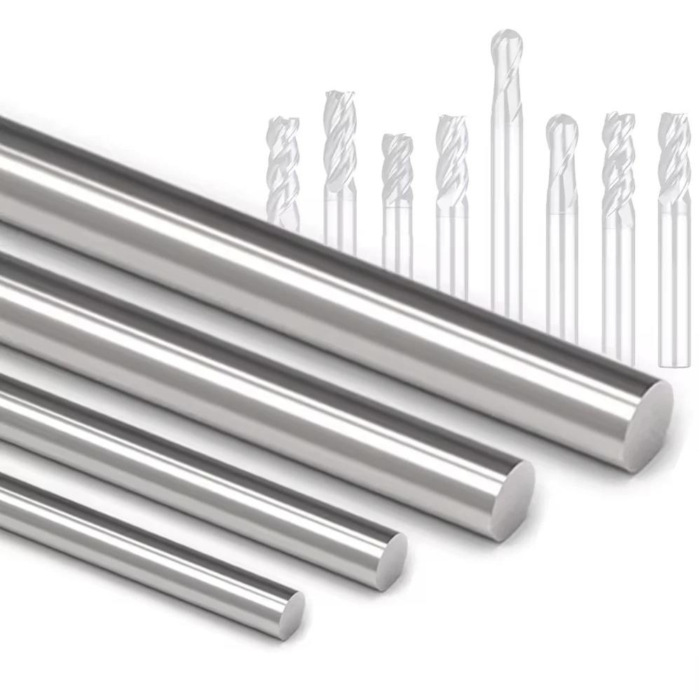 Tg Tungsten carbide fine ground solid round rod 20*330mm carving knife twist drill tungsten carbide rod material