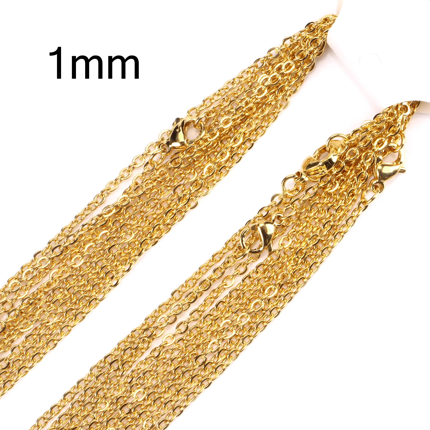 
Cheap 1mm/2mm Rolo Round Link Chain 316L Stainless Steel China Necklace in Good quality 