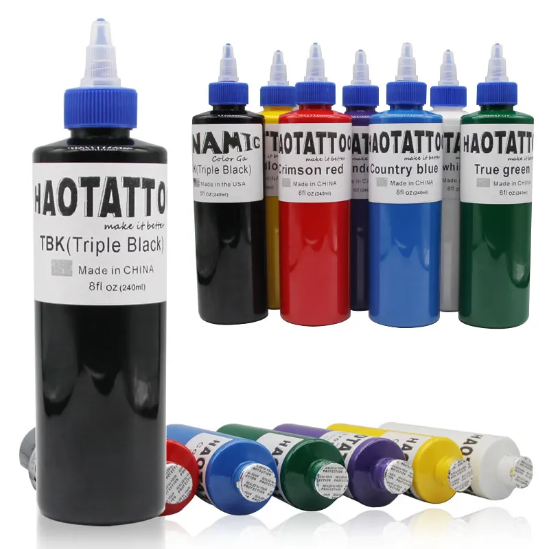 JM Professional skin tattoo ink & Capacity 8oz tattoo ink black tattoo ink